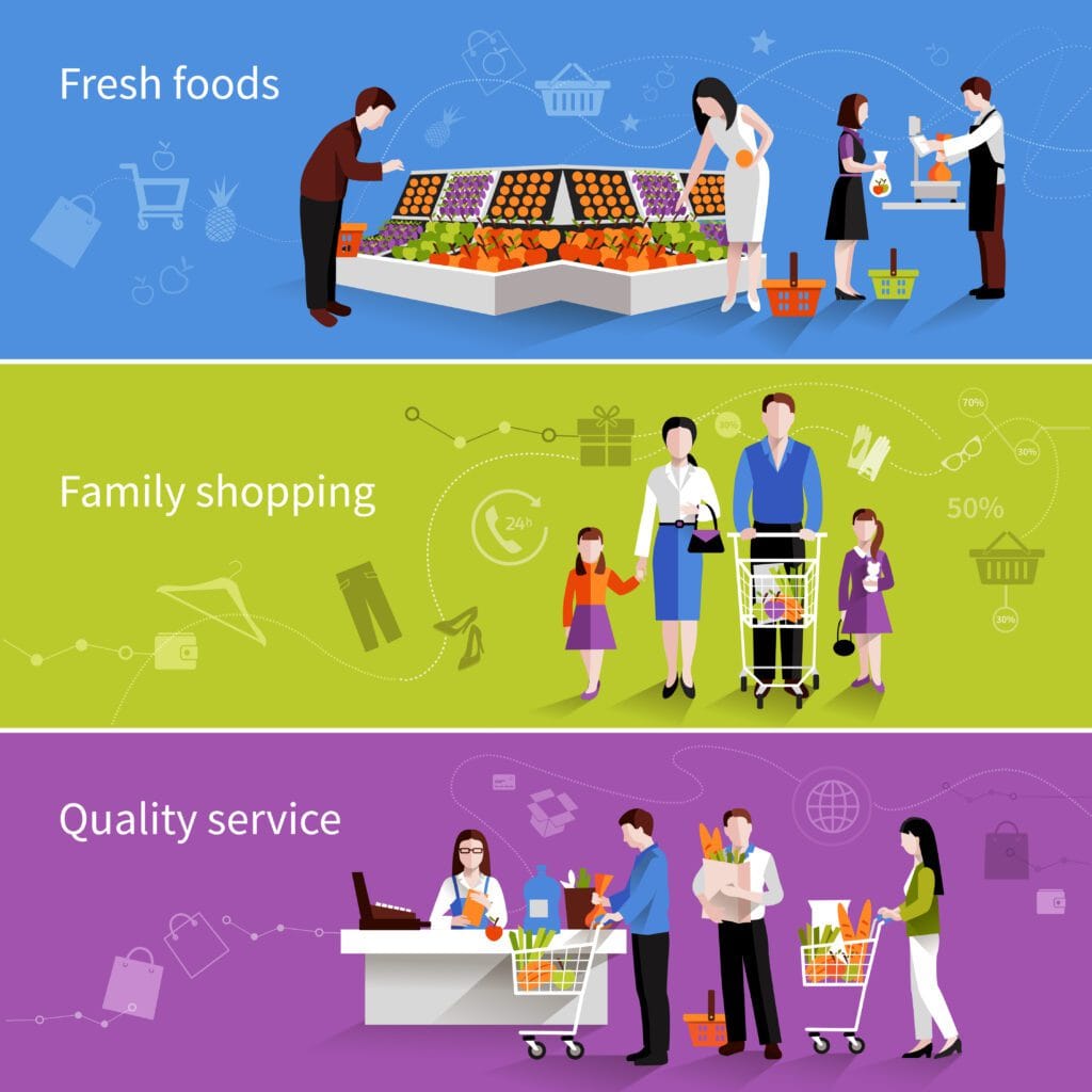 For Buyers supermarket people banners